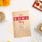 Wonderful Brother Bhai Dooj Greeting Card with Kaju Rolls